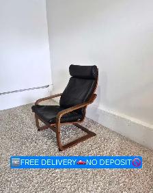 FREE DELIVERY Ikea Poang Leather Rocking Armchair / Single Sofa