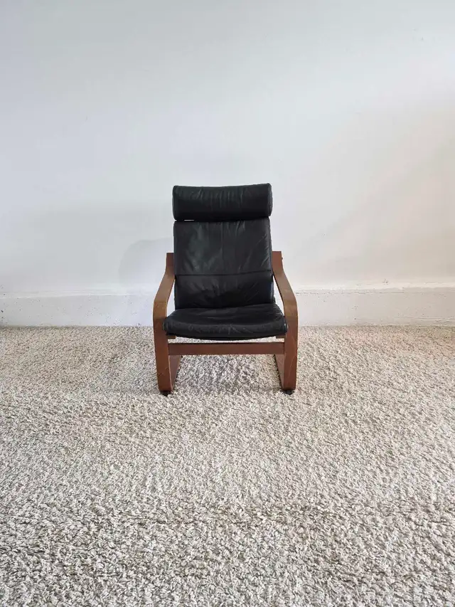 FREE DELIVERY Ikea Poang Leather Rocking Armchair / Single Sofa - Photo 3