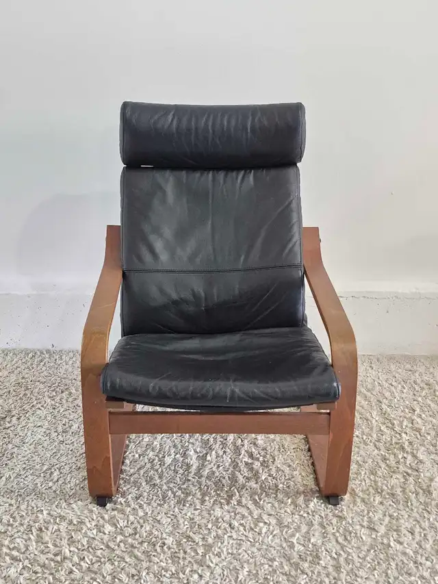 FREE DELIVERY Ikea Poang Leather Rocking Armchair / Single Sofa - Photo 8