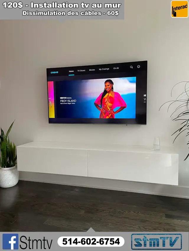 SUPPORT MURAL TV TÉLÉVISION MURALE INSTALLATION TV AU MUR - Photo 5