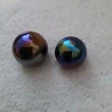 2 Vintage 1960's Large IRIDESCENT MARBLES ($5 lot price)