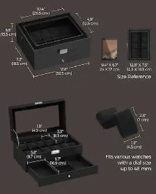 12-Slot Watch Box Organizer - Photo 2