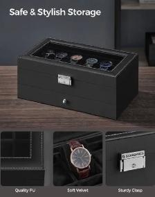 12-Slot Watch Box Organizer - Photo 3