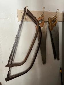 antique logging and carpentry hand saws