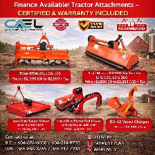 Finance Available! Tractor Attachments –CERTFIED & WARRANTY