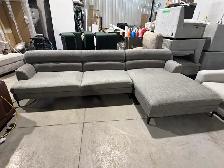 Grey mid century modern sectional