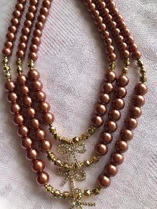 Vintage attractive Triple Strand  Necklace