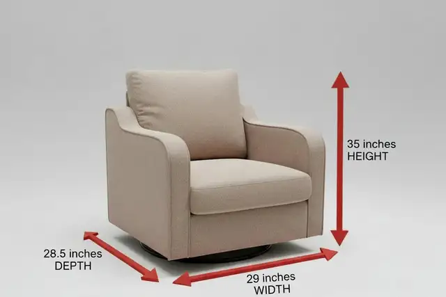 Brand New 360 Degree Swivel Accent Sofa with Armrests $159 - Photo 4