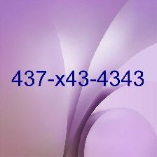 Memorable phone number 437-x43-4343