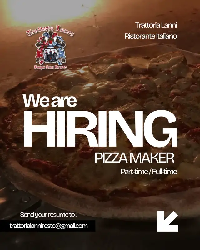 HIRING PIZZA MAKER | NOUS RECRUTONS UN PREPARATEUR DE PIZZA!