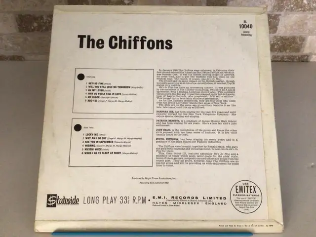 Classic vinyl The Chiffons- 1963 record - Photo 2