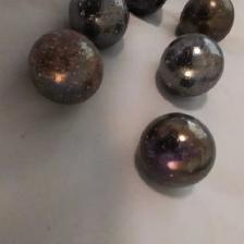 6 vintage Large 1960's BLACK SPECKLED marbles ($10 Lot price) - Photo 2
