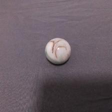 vintage 1960's White SWIRL MARBLE (large one inch) - Photo 2