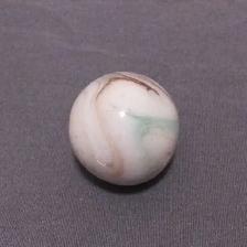 vintage 1960's White SWIRL MARBLE (large one inch) - Photo 3
