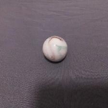 vintage 1960's White SWIRL MARBLE (large one inch) - Photo 4