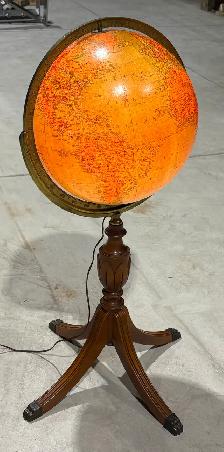 Vintage Iluminated "Replogle" Library Globe (Duncan Phyfe Stand)