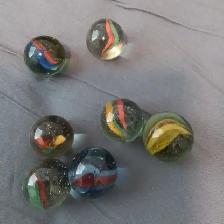 (7) Large 1960's CATS EYE MARBLES ($10 Lot price)