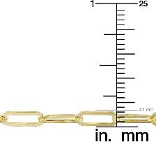 New Women chain 14k GOLD FILLED Paperclip link 4g 3.1mm 17.5'' 3 - Photo 2