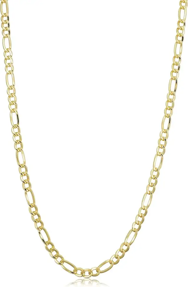 Women's New Figaro chain 4g 3.3mm 18'' GOLD FILLED 14k stamp 30