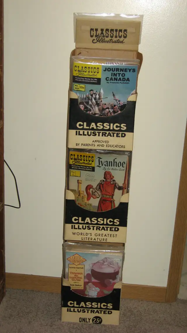 1960's   CLASSICS ILLUSTRATED  ORIGINAL COMIC BOOK RACK