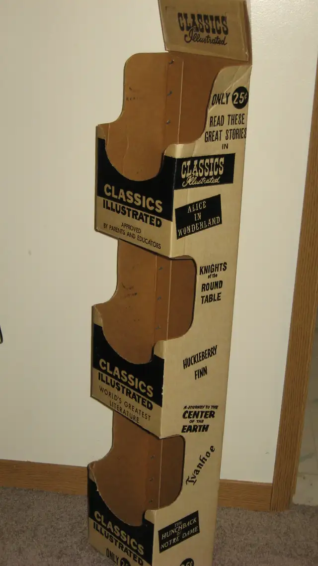 1960's   CLASSICS ILLUSTRATED  ORIGINAL COMIC BOOK RACK - Photo 2