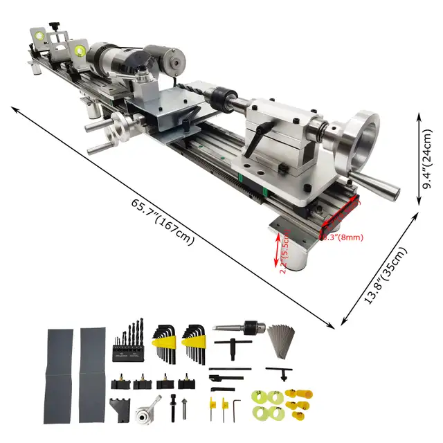 Dual Track Dual Chuck Billiard Cue Repair Lathe Machine 028376 - Photo 4
