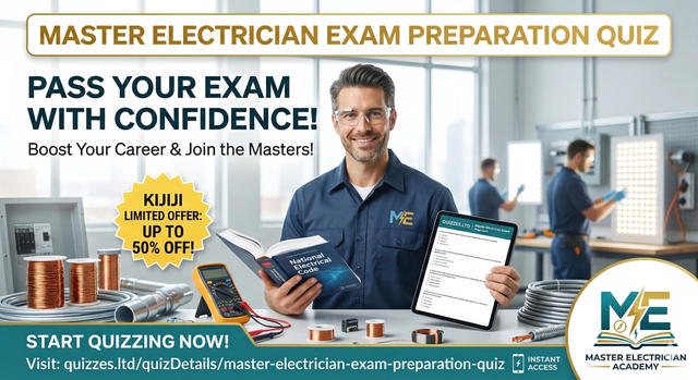 ⚡️ Master Electrician Exam Prep Quiz – UP TO 50% OFF!