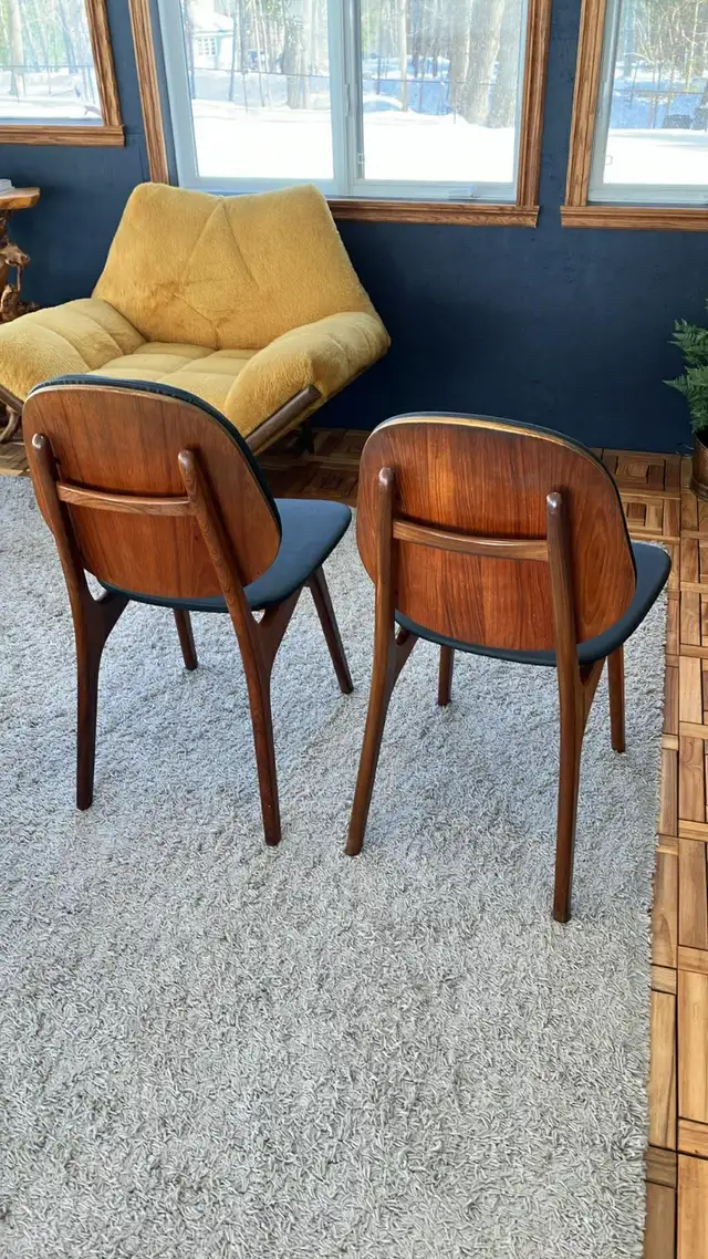 Mid century. TEAK TECK. Chaises Arne Hovmand Olsen chairs for di - Photo 4