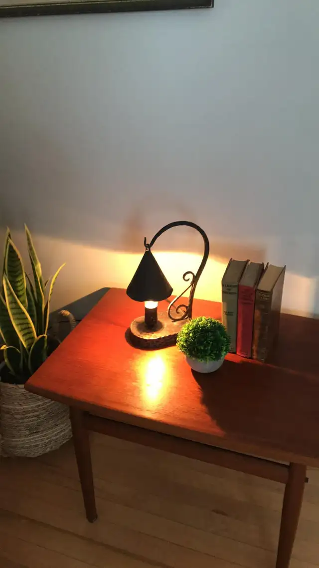 Mid century. TEAK TECK Table d'appoint / Fauteuil pivotant vinta - Photo 9