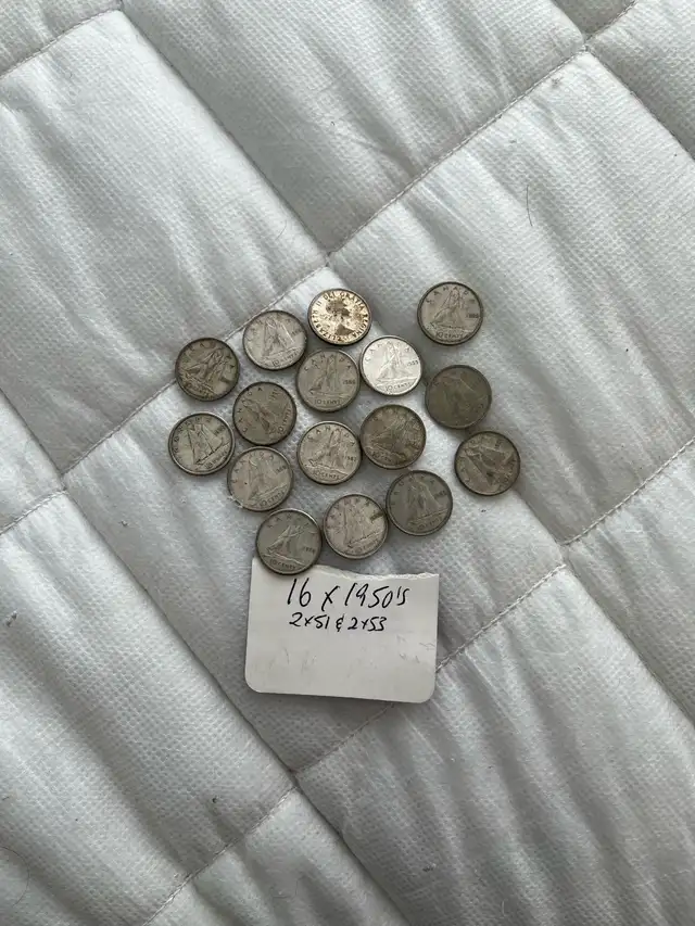 Silver Dimes 10cent Old Canadian - Photo 2