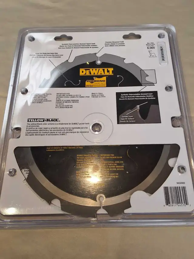 Dewalt DWA31012PCD 10' Diamond tipped Saw Blade NEW - Photo 2