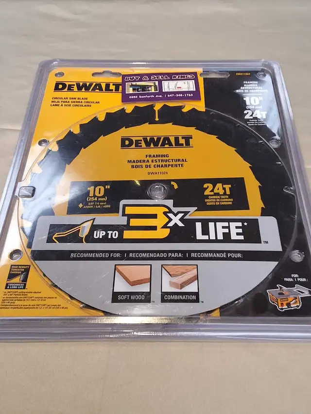 Dewalt DWA11024 10' Wood Saw Blade Mitre Saw Table Saw. NEW