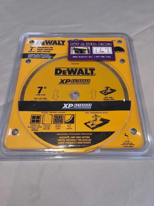Dewalt DW4760 7' Tile Saw Blade  NEW