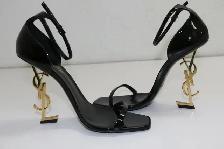 NEW Saint Laurent Opyum Patent Leather heeled Sandals - size 6 - Photo 2