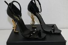 NEW Saint Laurent Opyum Patent Leather heeled Sandals - size 6 - Photo 3