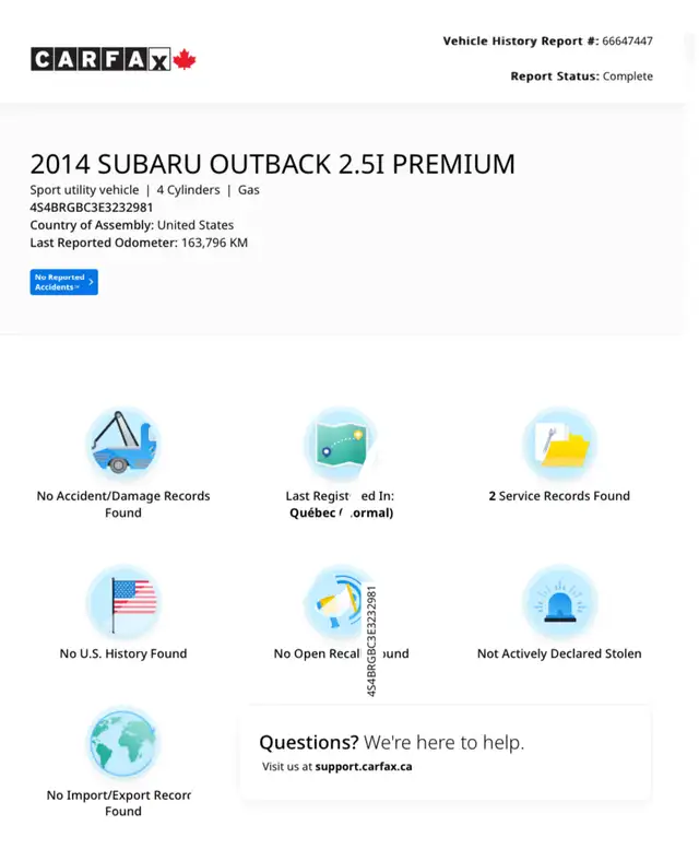 GARANTIE 1 AN/2014 SUBARU OUTBACK 2.5/TRES PROPRE/BONNE MÉCANIQU - Photo 2