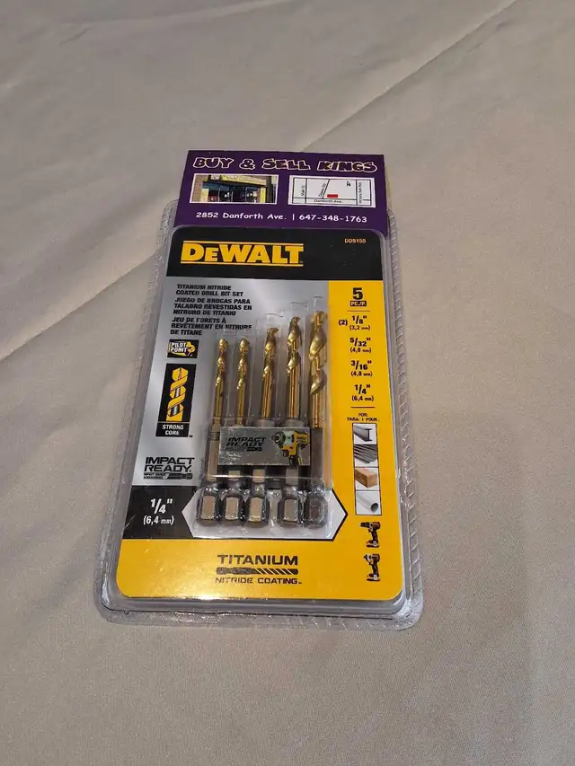Dewalt DD5155 Impact 5 piece Drill bit Set NEW