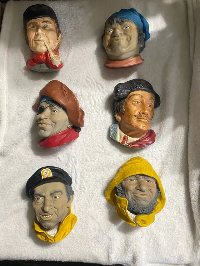 CHALKWARE HEAD SCULPTURES