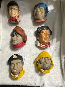 CHALKWARE HEAD SCULPTURES