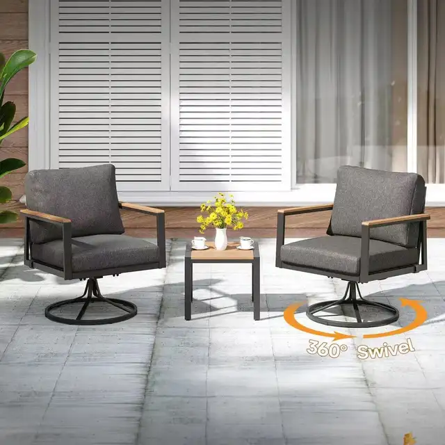 Brand New 5Pcs Patio Furniture Set Swivel Roker Chairs $799 - Photo 7