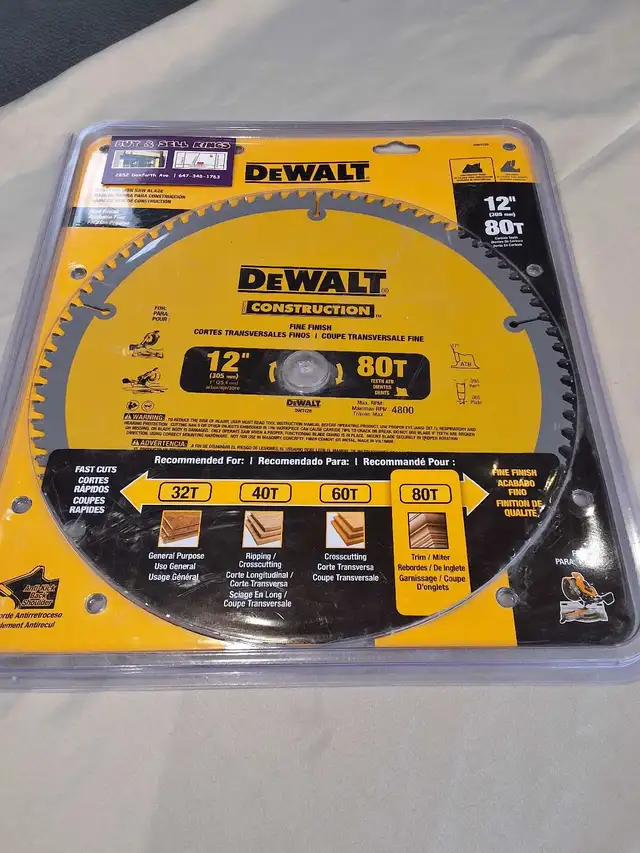 Dewalt DW3128 12' Mitre Saw Blade NEW