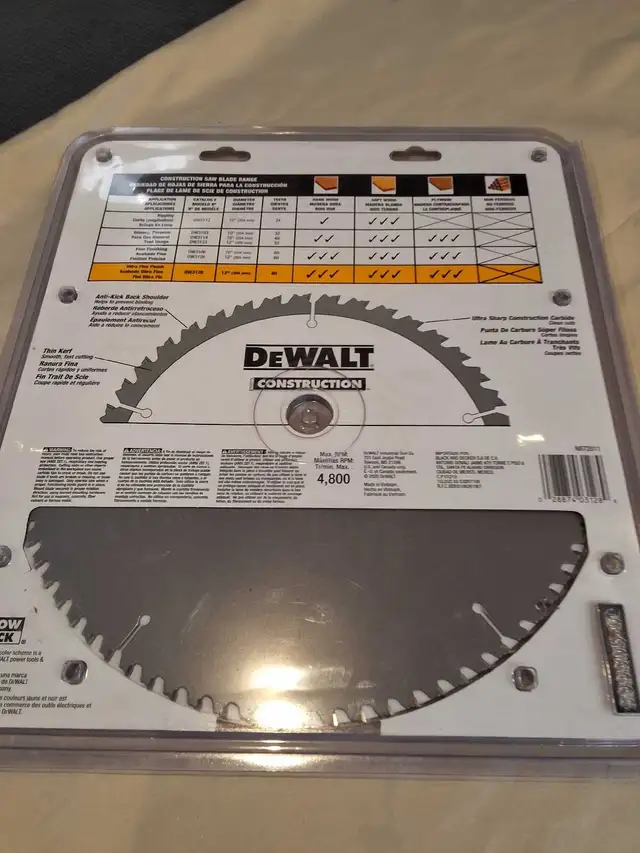 Dewalt DW3128 12' Mitre Saw Blade NEW - Photo 2