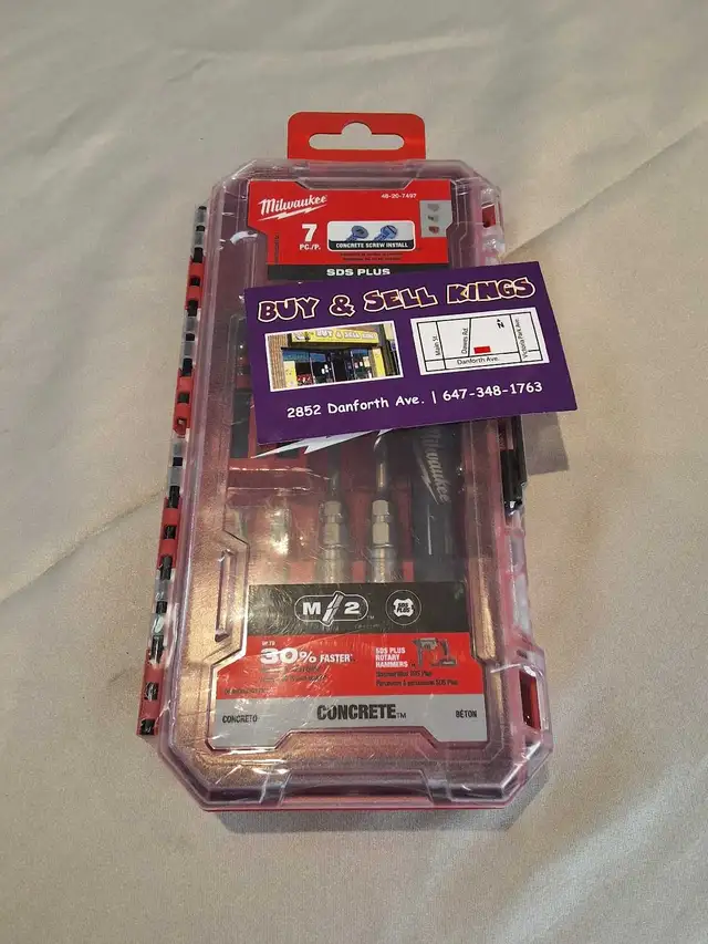 Milwaukee 48-20-7497 SDS Plus Concrete Screw Install Kit NEW