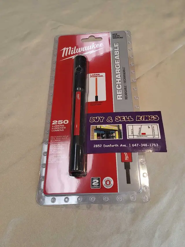 Milwaukee 2010R 250 lumens light & laser pointer NEW