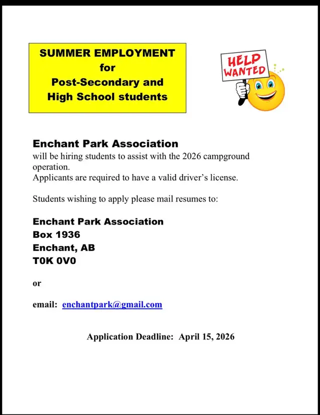 Summer Student Employment at Enchant Campground