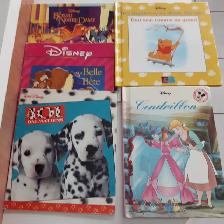 6 LIVRES DISNEY ENFANT: 101DALMATIENS,LA BELLE,LE BOSSU $5.00CHA