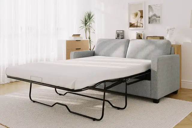 PULL-OUT PREMIUM SOFA BED WITH POCKET COIL MATTRESS ( GREY) - Photo 8