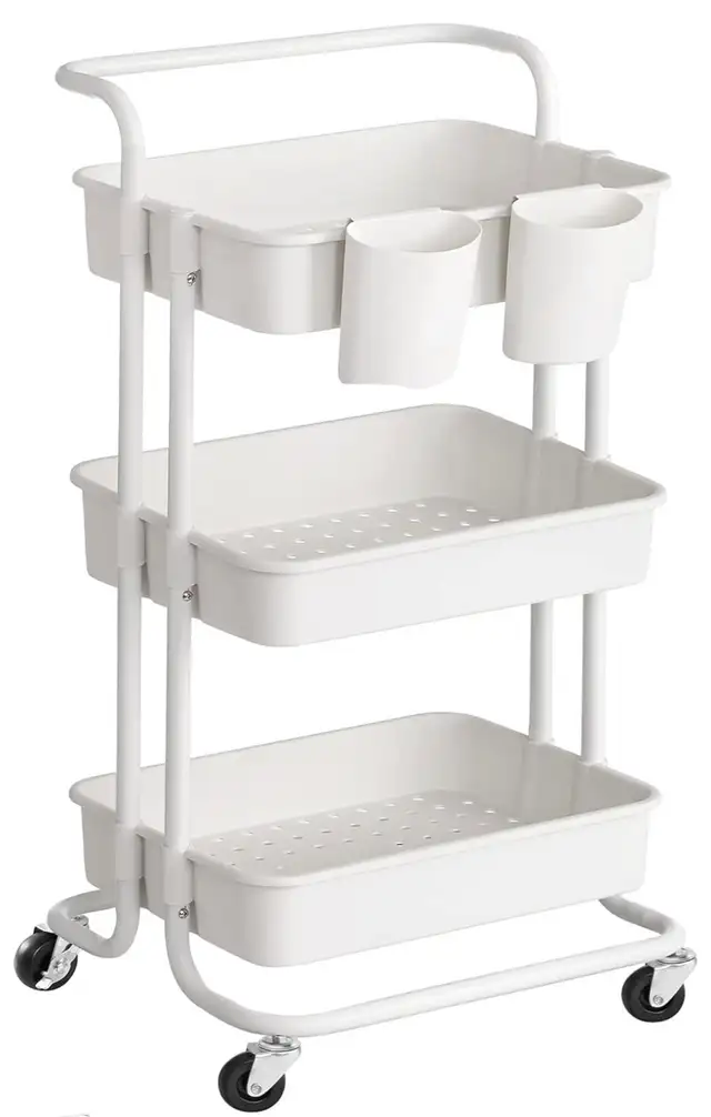 SONGMICS 3-Tier Rolling Utility Cart