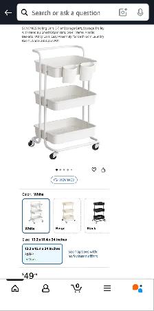 SONGMICS 3-Tier Rolling Utility Cart - Photo 9