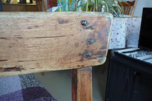 CHAISE ANTIQUE avec Chevilles , Clous à tête carrée , Babiche - Photo 10